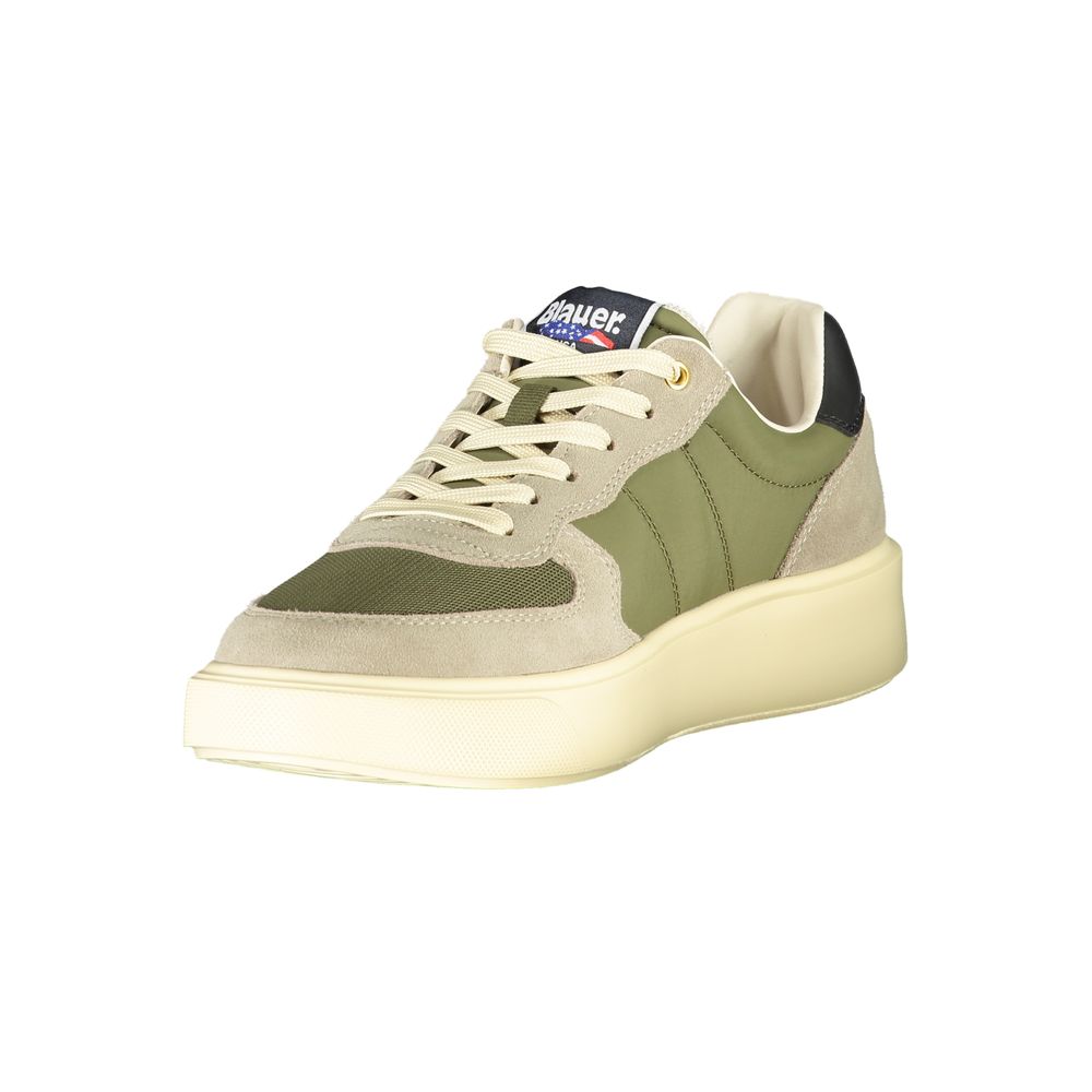 Blue Green Polyester Sneaker