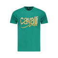 Cavalli Class Verde Baumwoll-T-Shirt für Herren