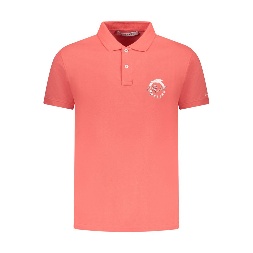 Trussardi Baumwoll-Poloshirt in Rosa