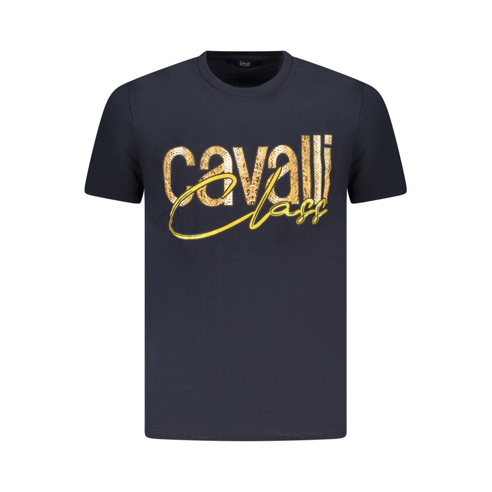Cavalli Class Blu Baumwoll-T-Shirt für Herren