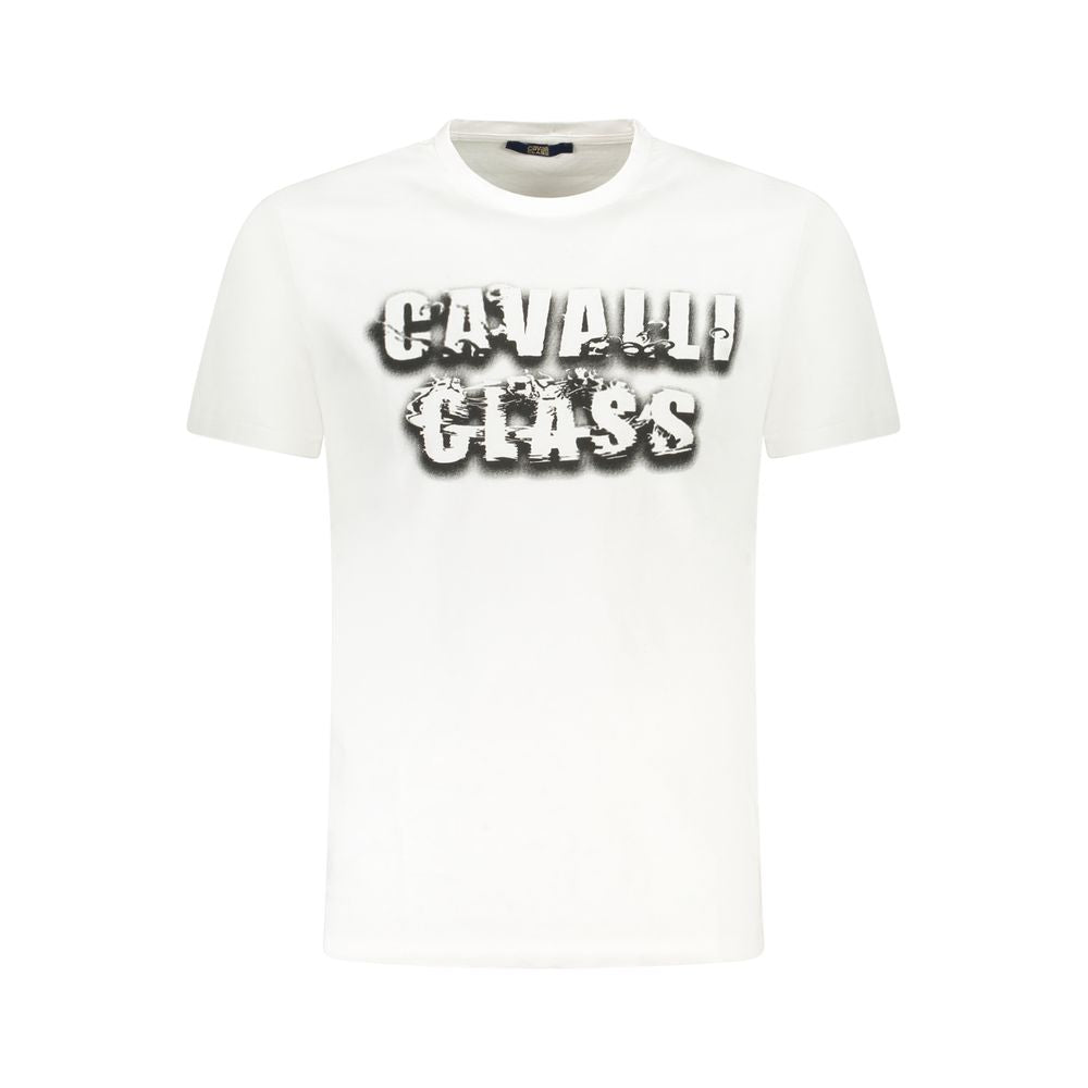 Cavalli Class Bianco Baumwoll-T-Shirt für Herren