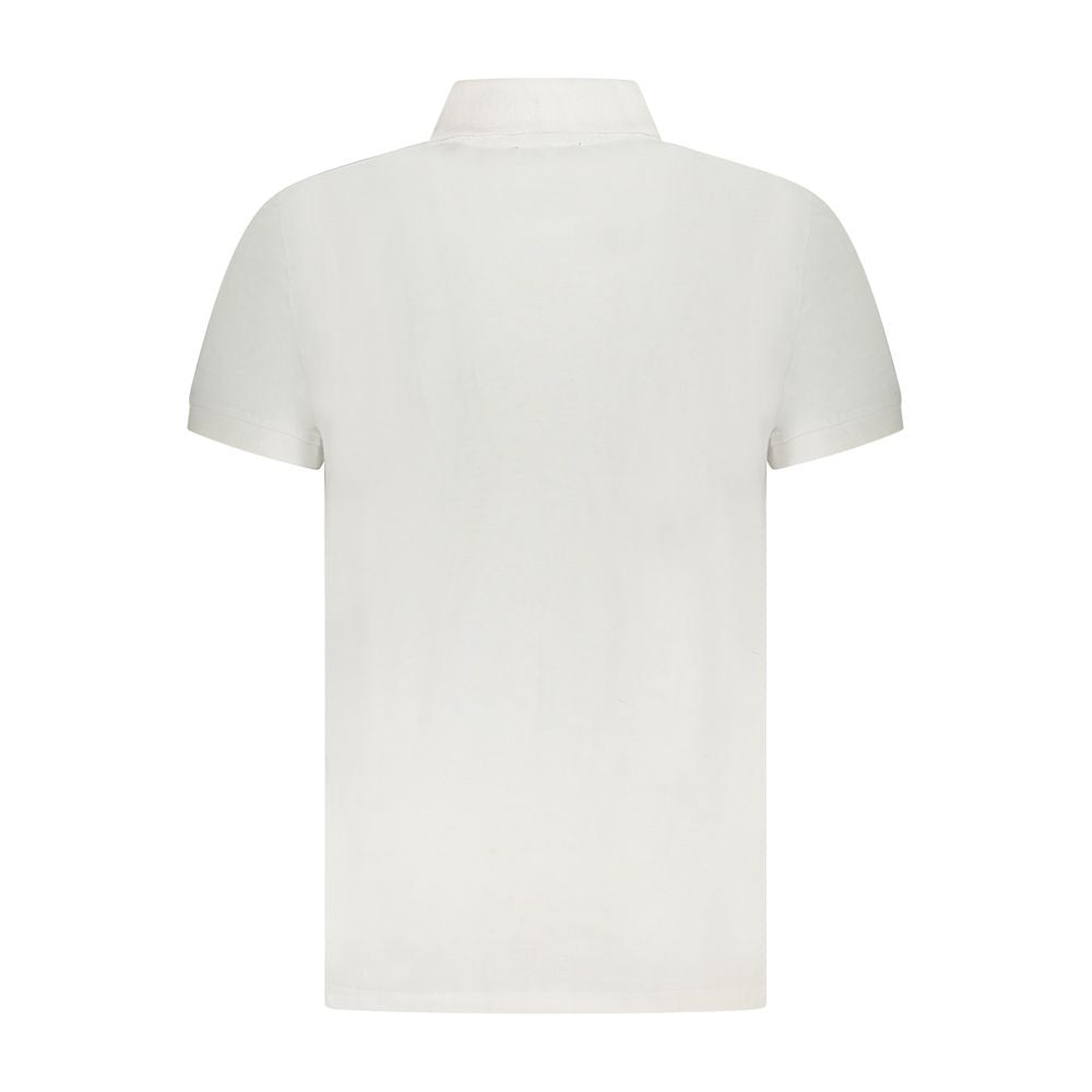 Cavalli Class Weißes Baumwoll-Poloshirt