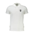 Cavalli Class Bianco Baumwoll-Herrenpoloshirt