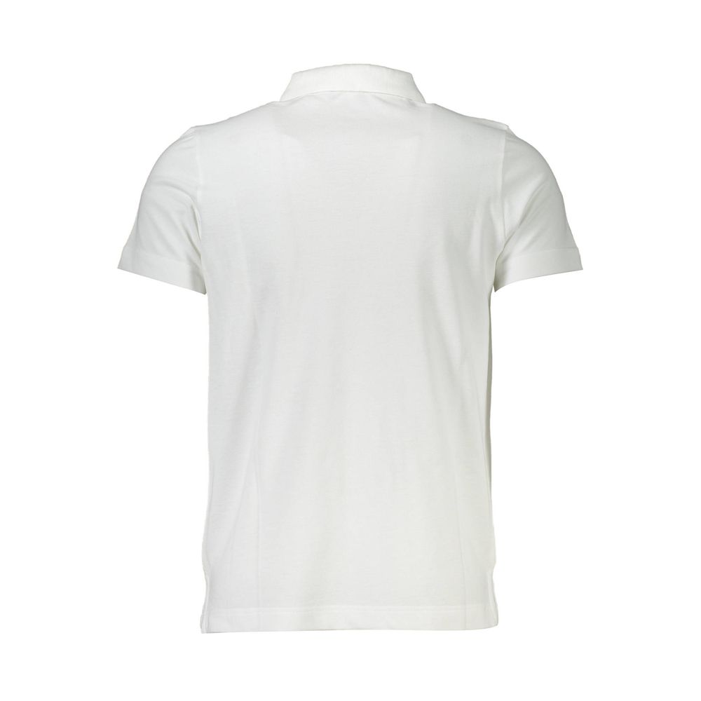 Cavalli Class Bianco Baumwoll-Herrenpoloshirt