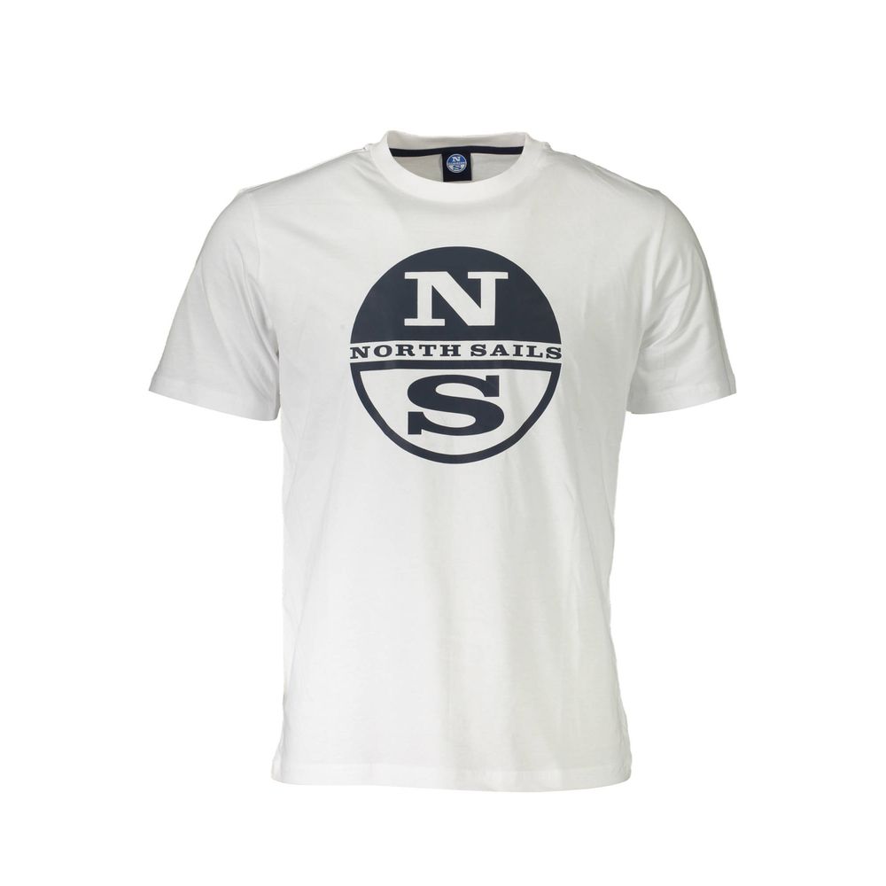 North Sails Weißes Herren-T-Shirt aus Baumwolle