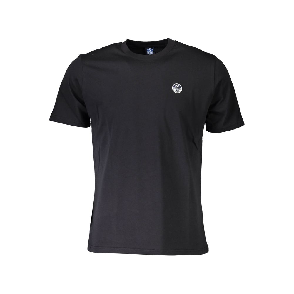 North Sails Schwarzes Baumwoll-T-Shirt für Herren
