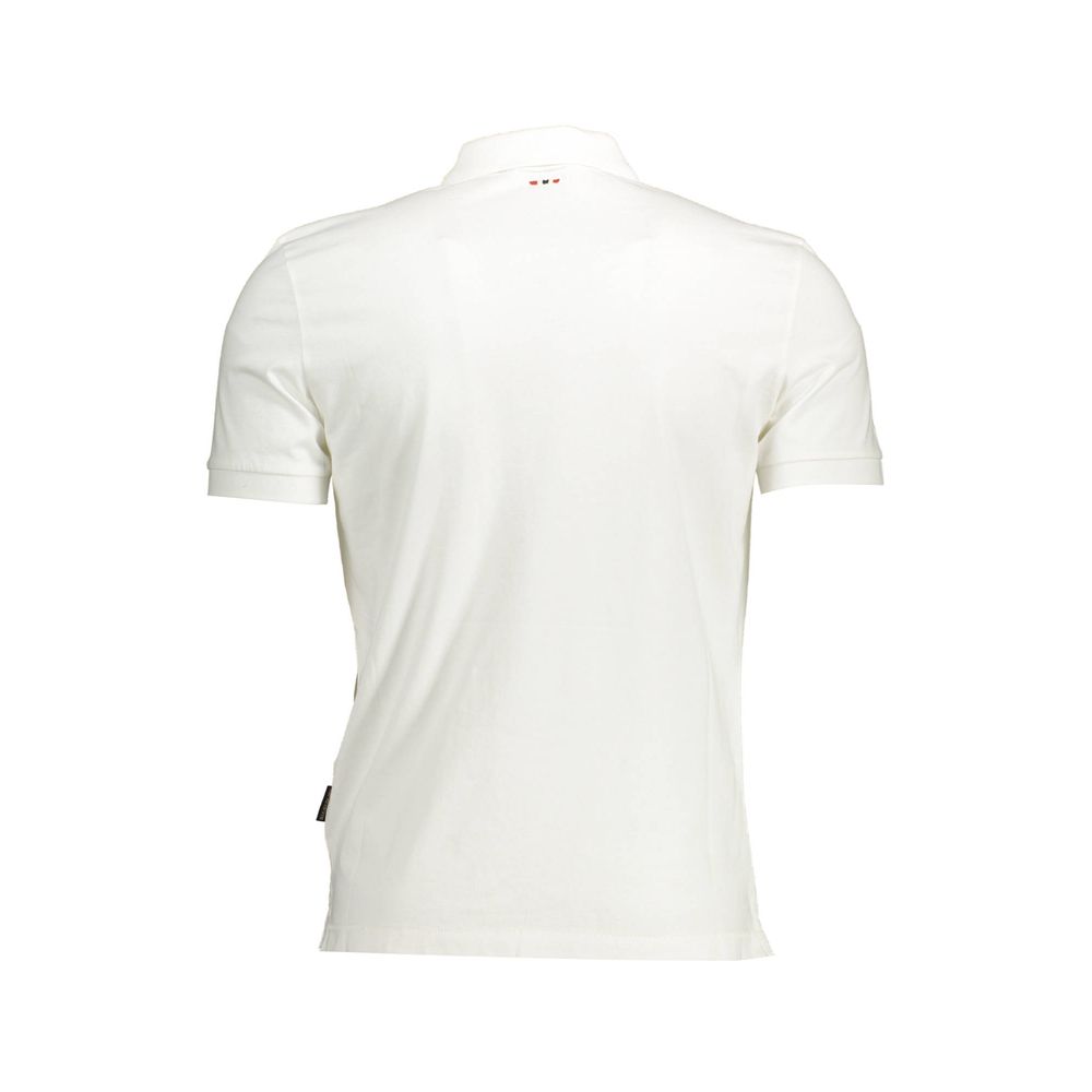 Napapijri Weißes Herren-Poloshirt aus Baumwolle