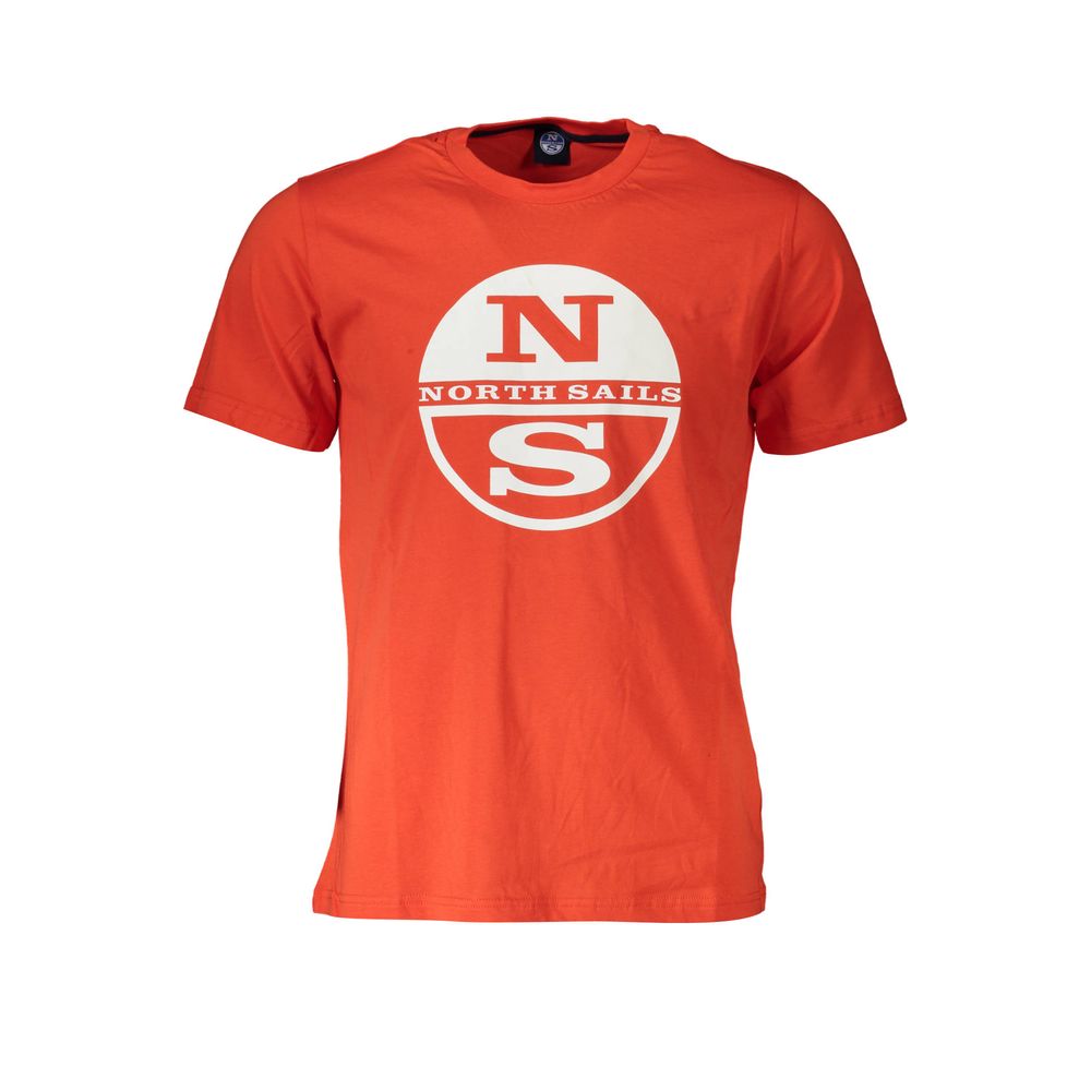 North Sails Rosso Baumwoll-T-Shirt für Herren