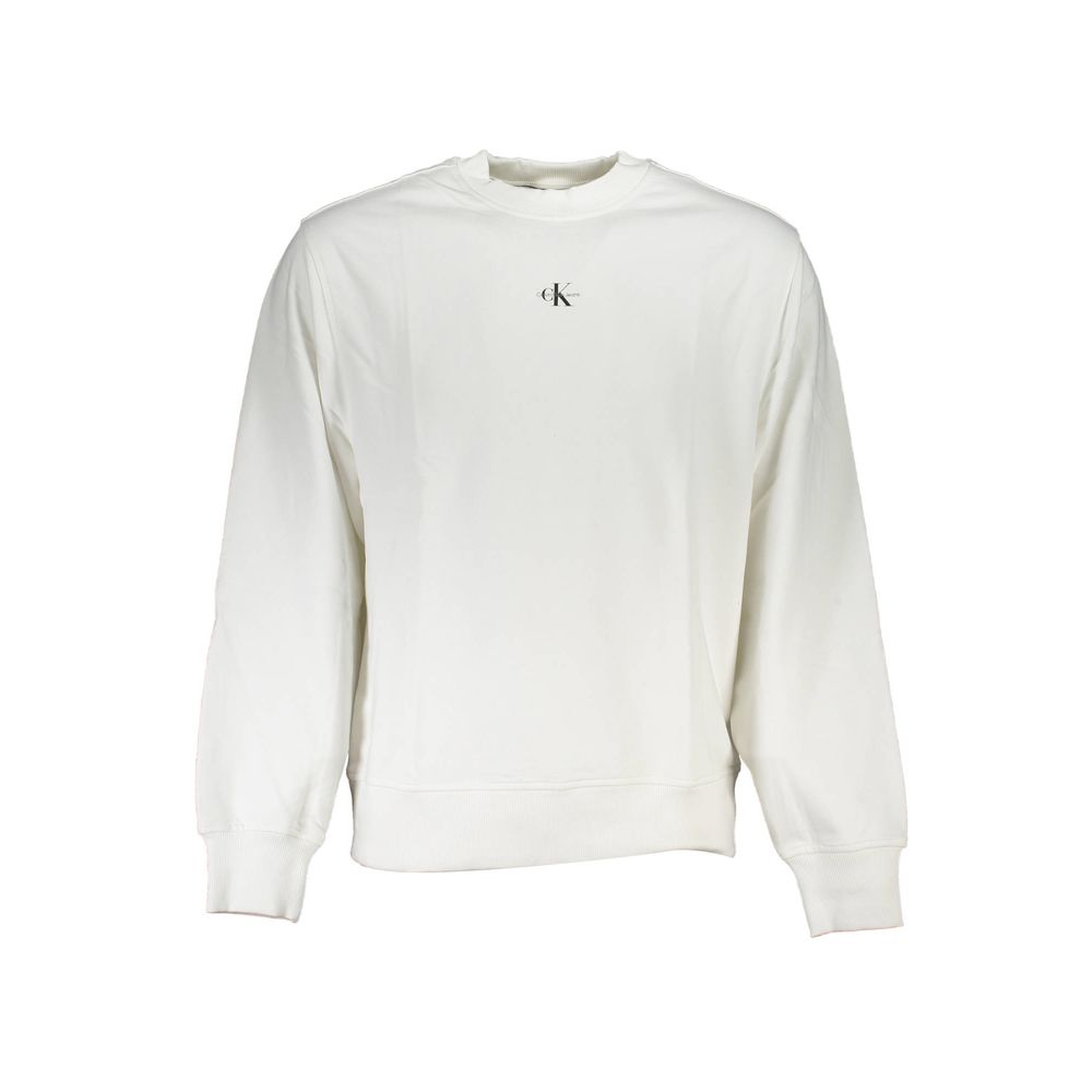 Calvin Klein Baumwoll-Sweatshirt in Weiß