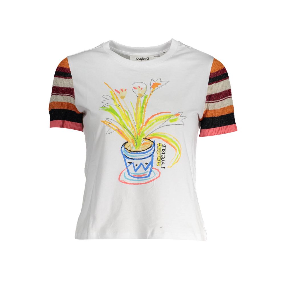 Desigual Cotton T-Shirt in White