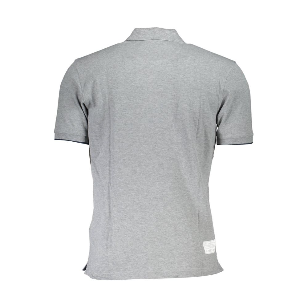 La Martina Grey Cotton Polo Shirt