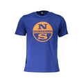 North Sails Blu Baumwoll-T-Shirt für Herren