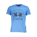 La Martina Blu Baumwoll-T-Shirt für Herren