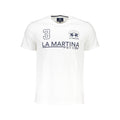La Martina Weißes Herren-T-Shirt aus Baumwolle