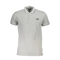 Cavalli Class Grigio Baumwoll-Herrenpoloshirt