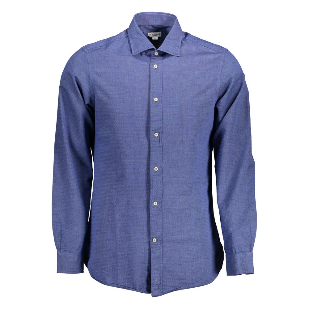U.S. POLO ASSN. Herrenhemd aus blauer Baumwolle