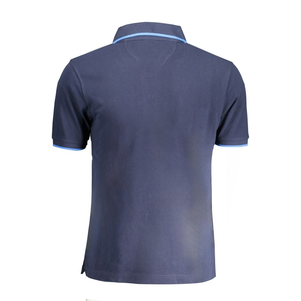 La Martina Blaues Baumwoll-Poloshirt für Herren