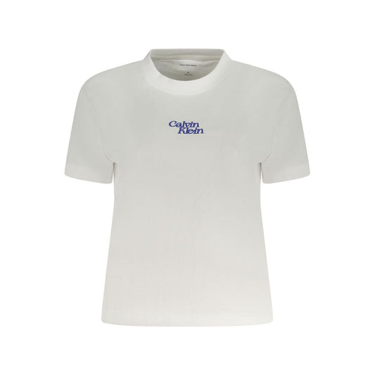 Calvin Klein Weißes T-Shirt aus Baumwolle für Frauen