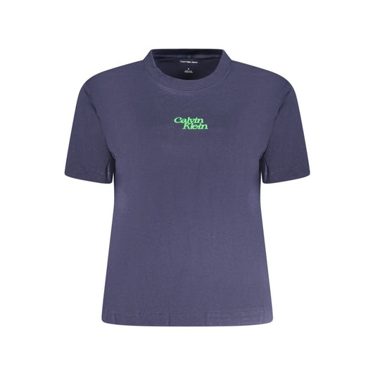 Calvin Klein T-Shirt aus blauer Baumwolle für Frauen