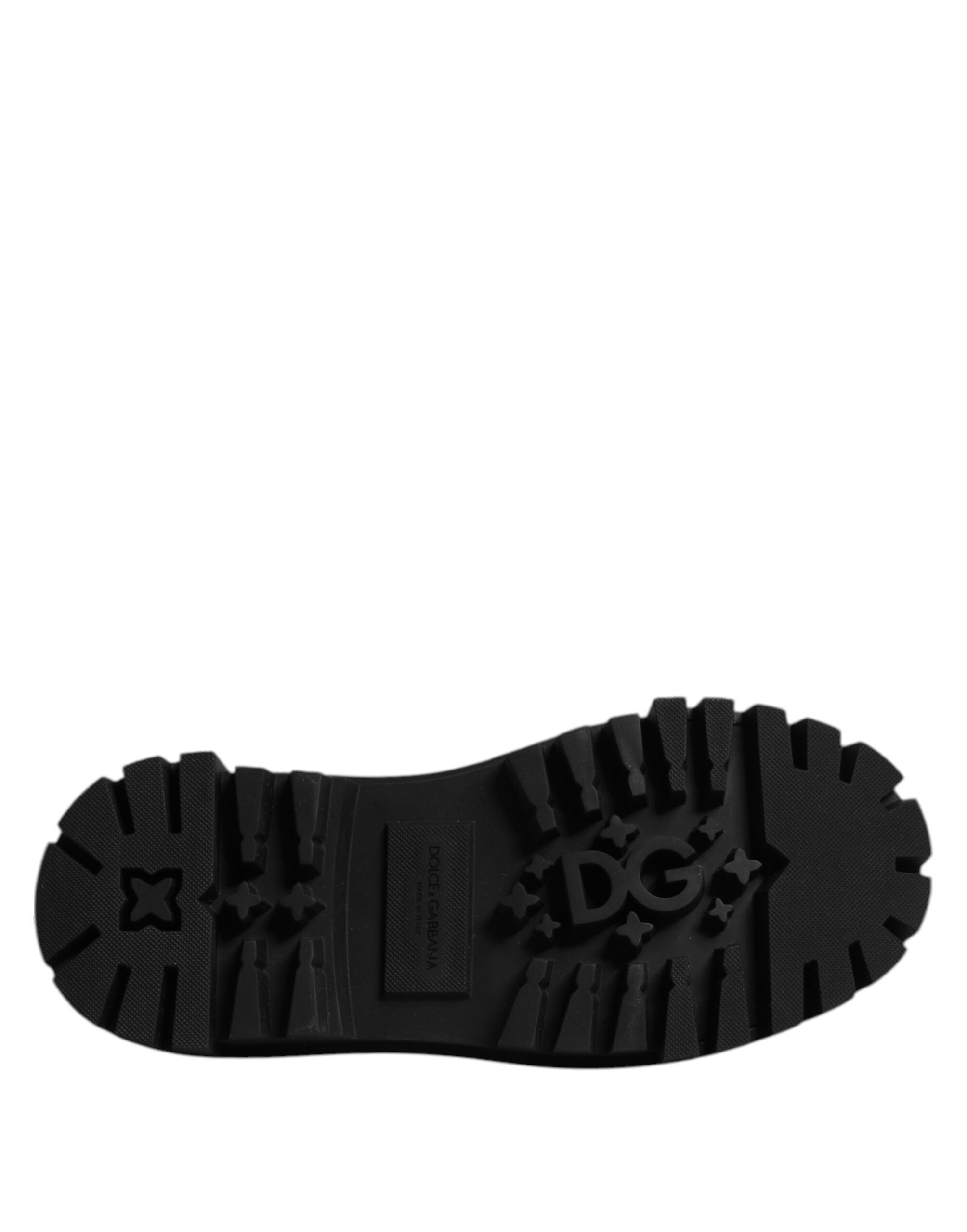 Dolce & Gabbana Black Leather Lace Up Derby Men's Dress Shoes