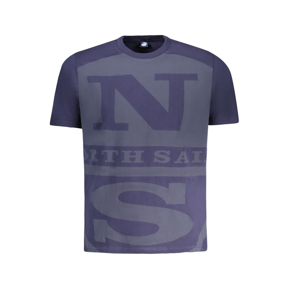 North Sails Blu Baumwoll-T-Shirt für Herren