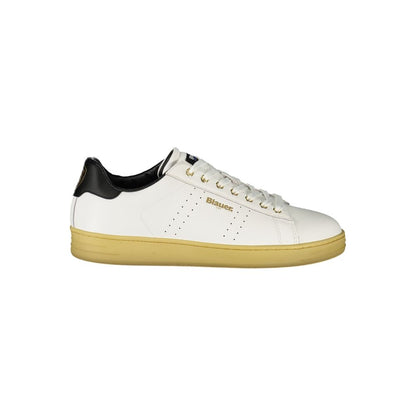 Blauer Weißes Leder Herren Sneaker