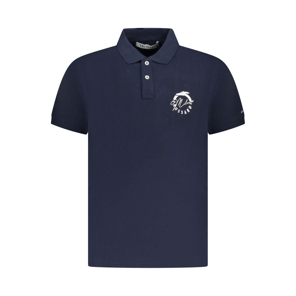 Trussardi Blu Cotton Herren Poloshirt