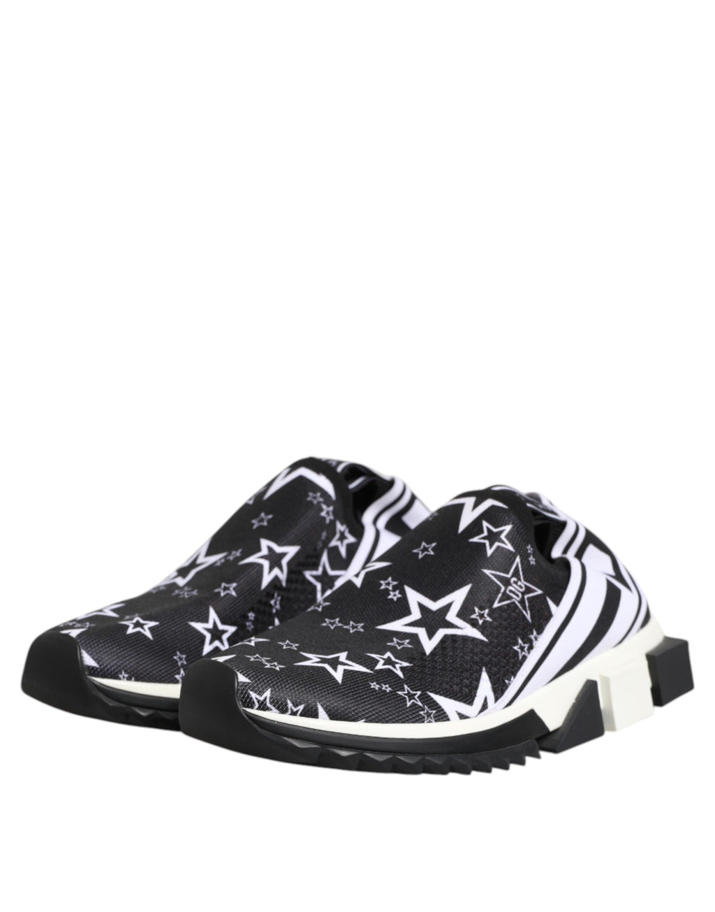 Dolce & Gabbana Schwarz Weiß Sorrento Low Top Sneakers Schuhe