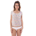 A-Style Weißes Nylon T-Shirt für Frauen