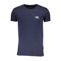 Cavalli Class Blaues Baumwoll-T-Shirt für Herren