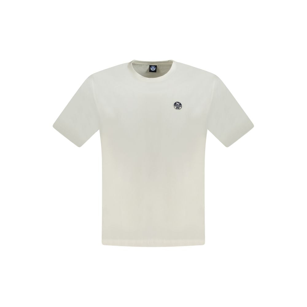 North Sails Bianco Baumwoll-T-Shirt für Herren