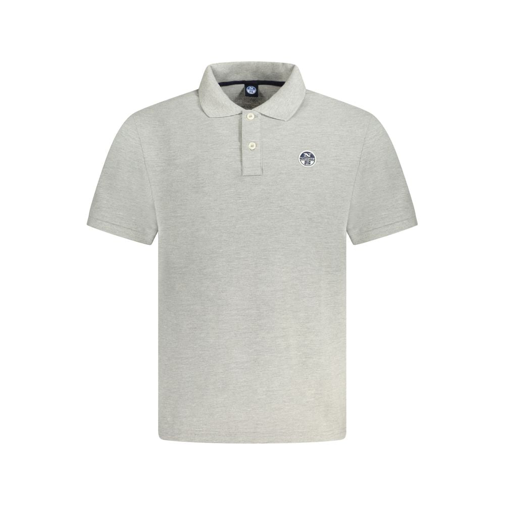 North Sails Grey Cotton Polo Shirt