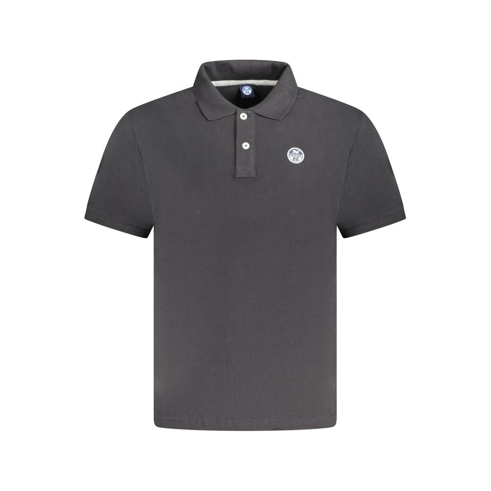 North Sails Schwarzes Herren-Poloshirt aus Baumwolle