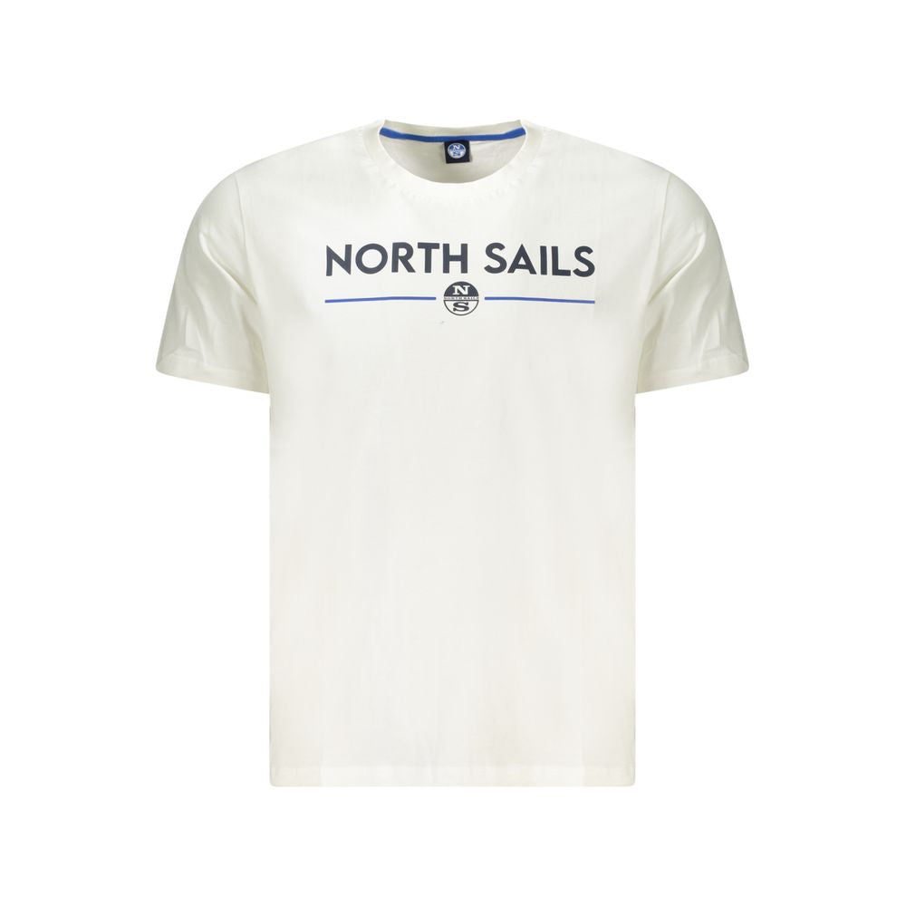 North Sails Bianco Baumwoll-T-Shirt für Herren