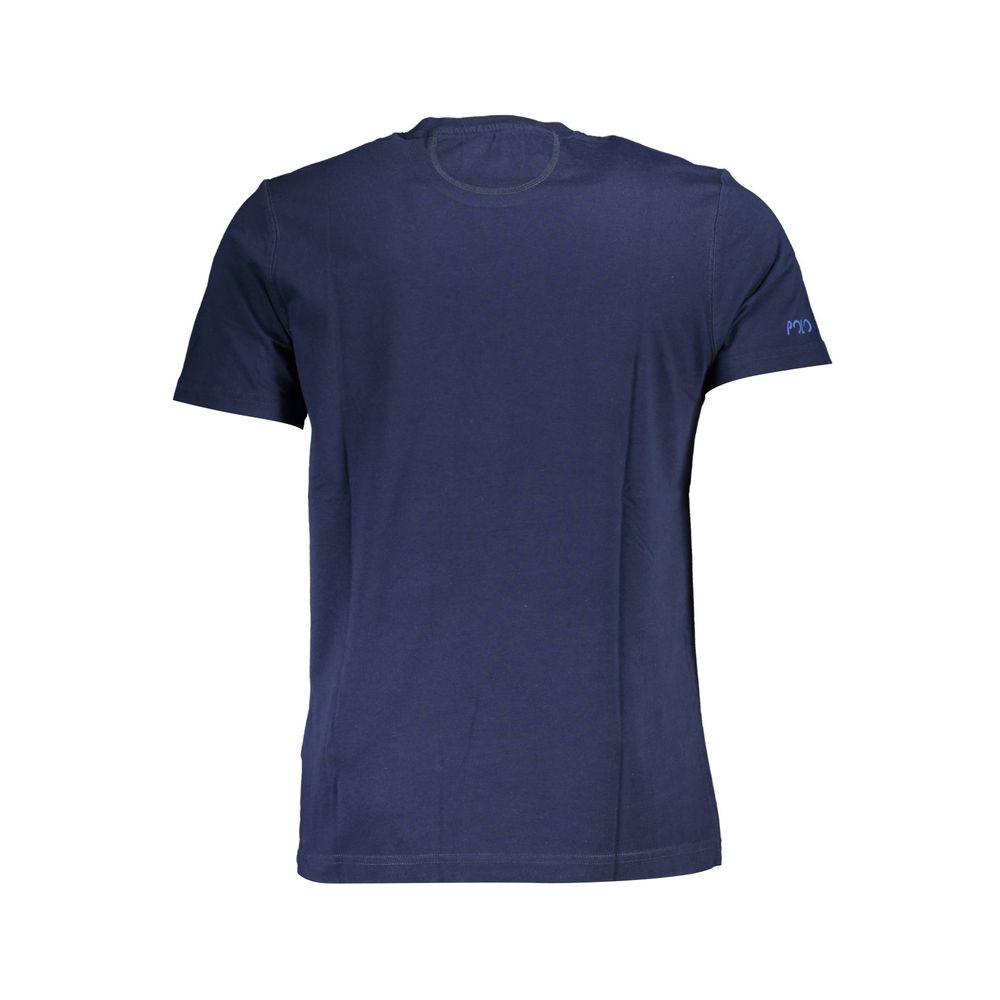 La Martina Blu Baumwoll-T-Shirt für Herren