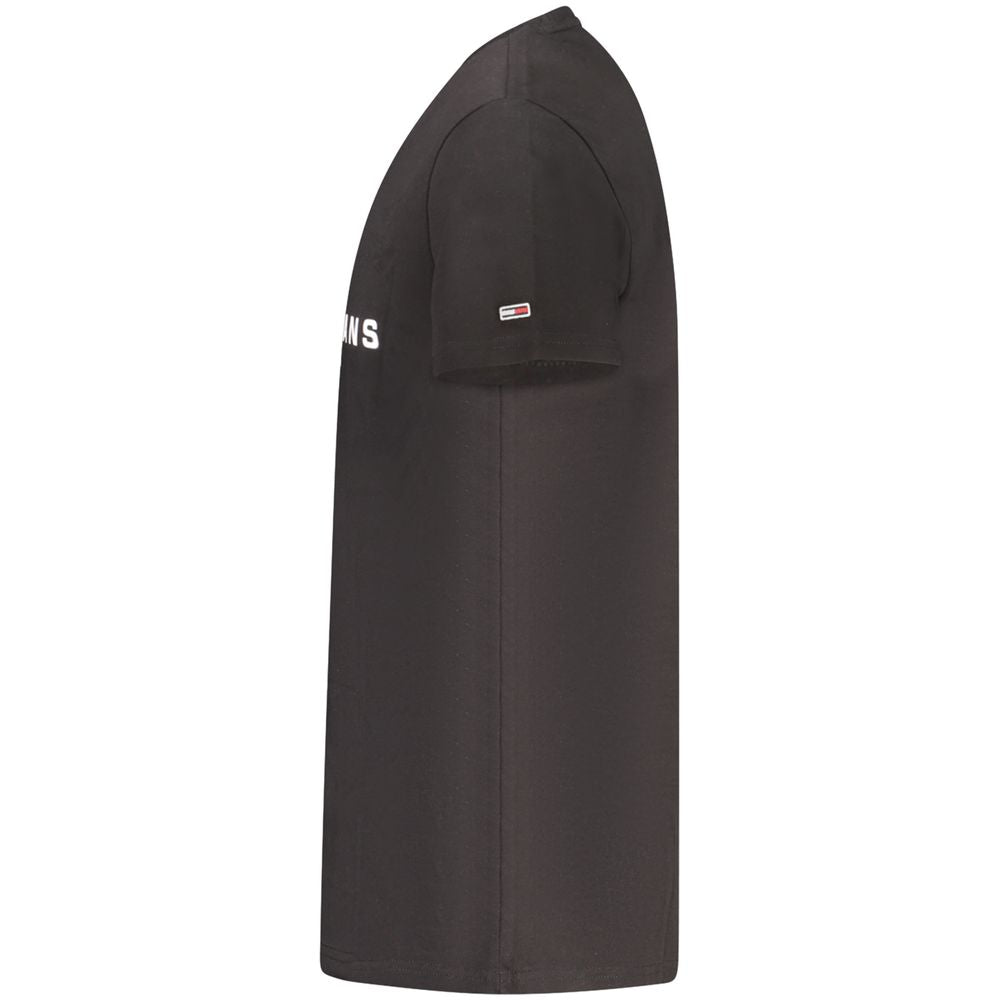 Tommy Hilfiger Schwarzes Baumwoll-T-Shirt für Herren