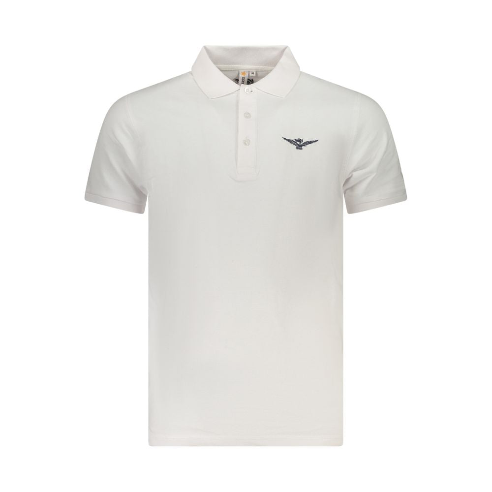 Accademia Militare Weißes Herren-Poloshirt aus Baumwolle
