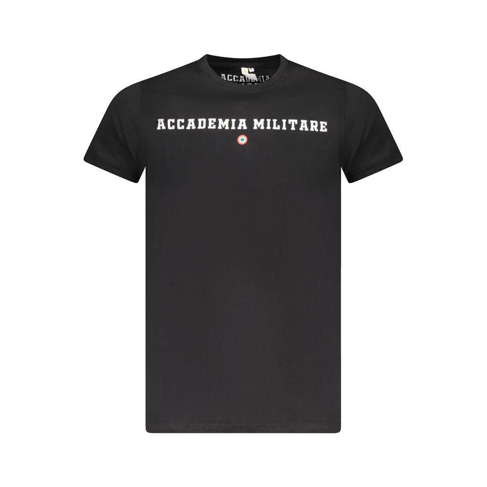 Accademia Militare Schwarzes Baumwoll-T-Shirt für Herren