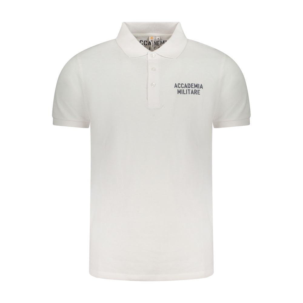 Accademia Militare Weißes Herren-Poloshirt aus Baumwolle