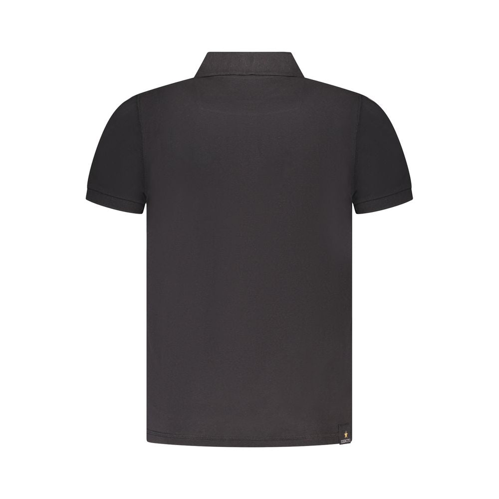 Accademia Militare Schwarzes Baumwoll-Poloshirt für Herren