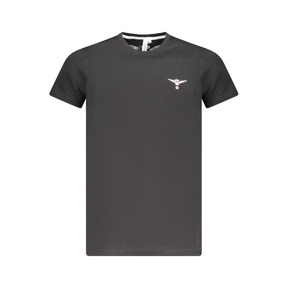 Accademia Militare Schwarzes Baumwoll-T-Shirt für Herren