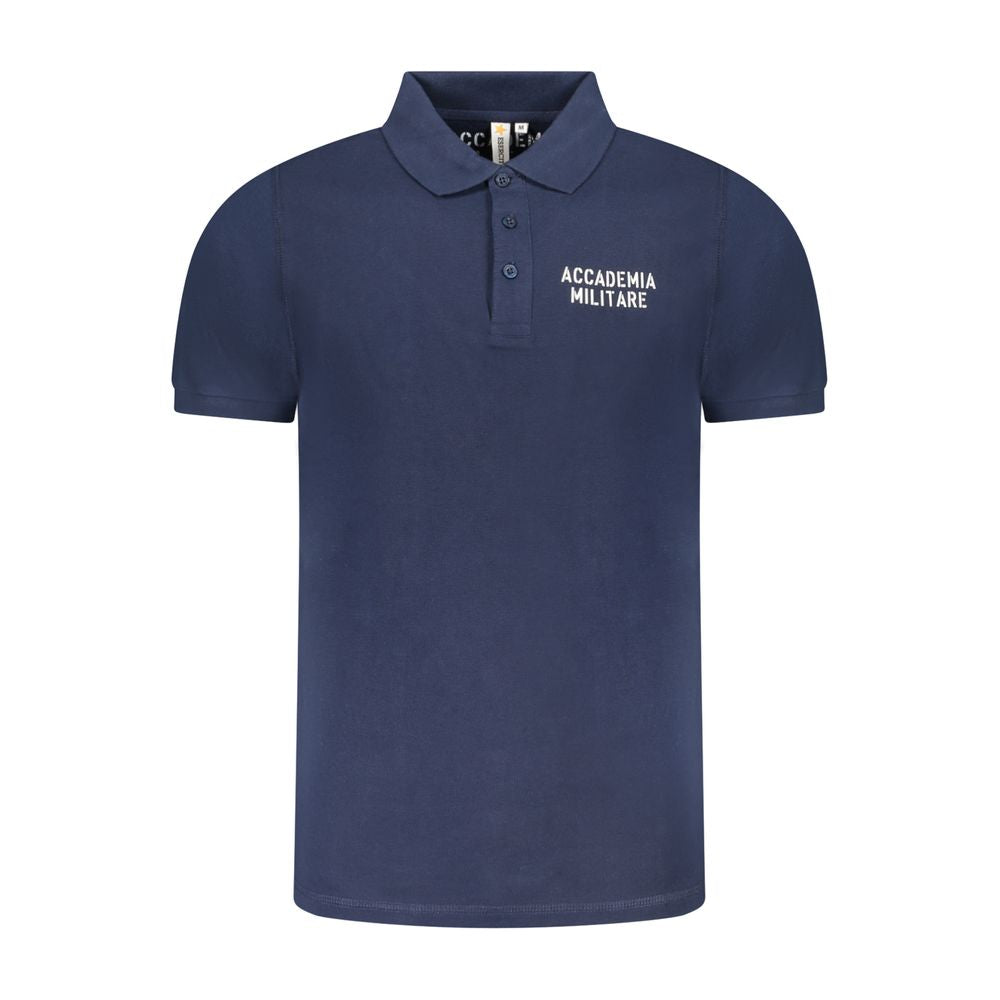 Accademia Militare Blu Cotton Herren Poloshirt