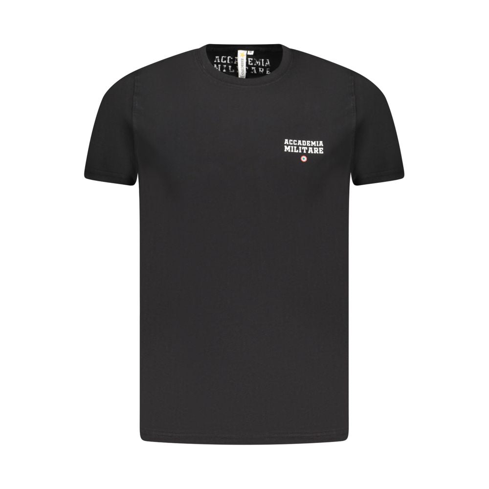 Military Academy Black Cotton T-Shirt