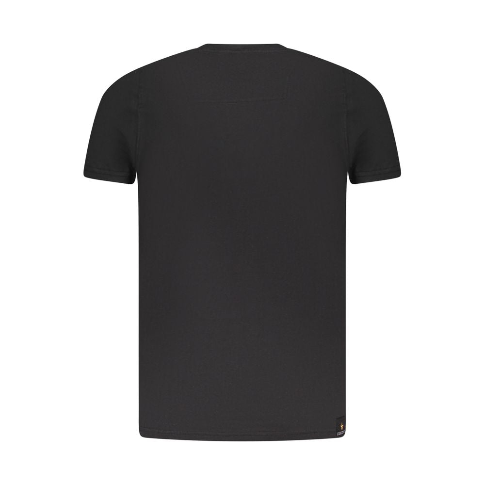 Military Academy Black Cotton T-Shirt