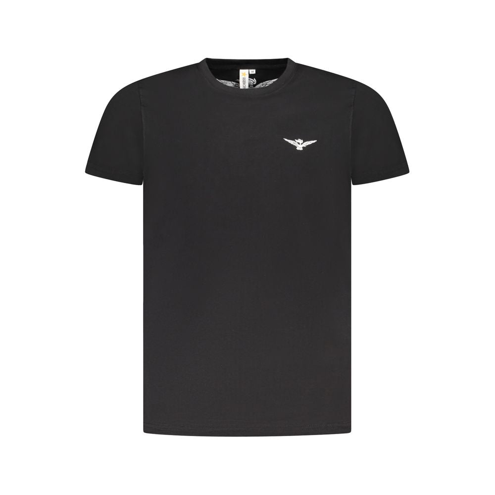 Military Academy Black Cotton T-Shirt