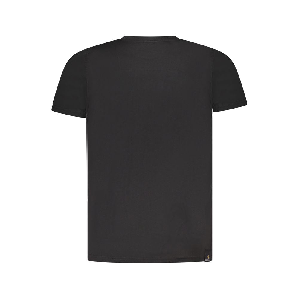 Military Academy Black Cotton T-Shirt