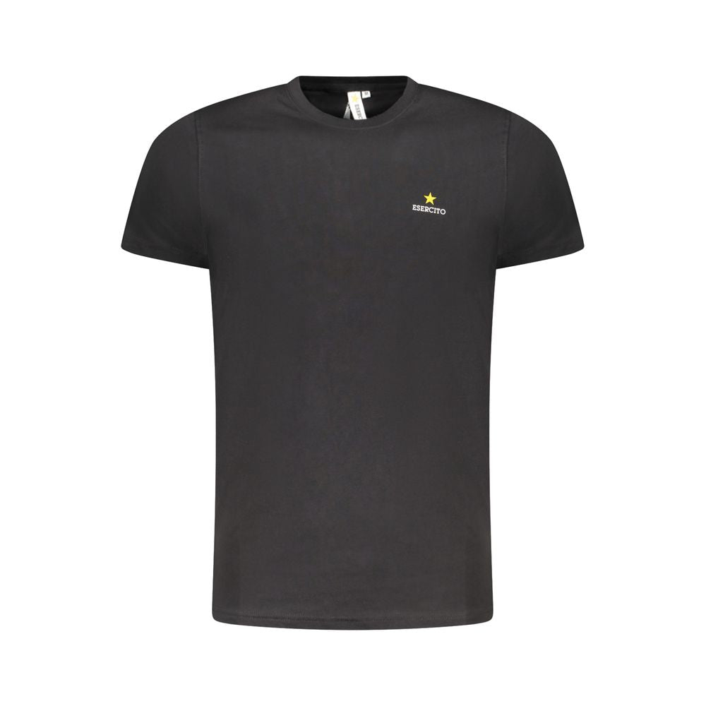 Esercito 1659 Schwarzes Baumwoll-T-Shirt für Herren