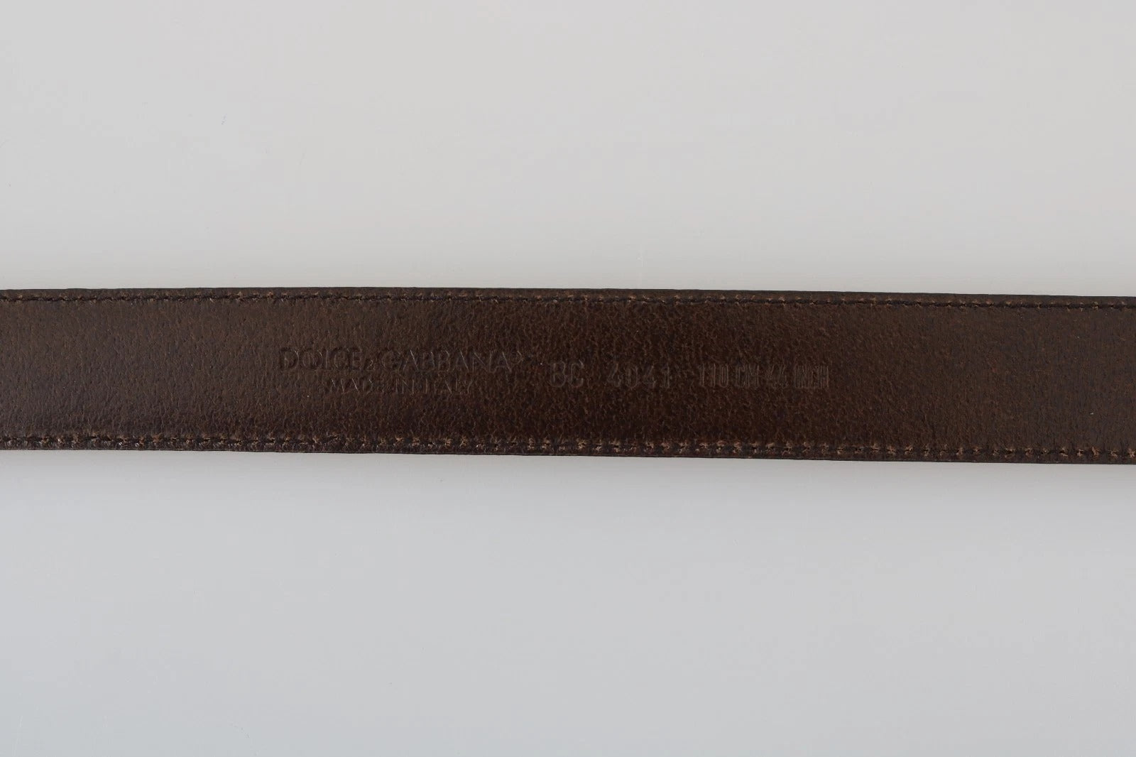 Dolce & Gabbana Blue Perforated Leather Belt with Grey Buckle