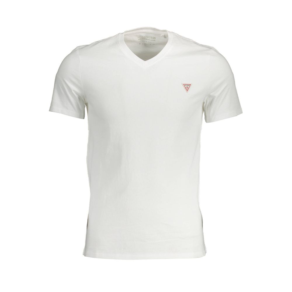 Guess Jeans Weißes Baumwoll-T-Shirt für Herren