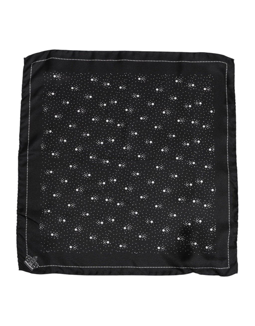 Dolce & Gabbana Black White Printed Square Men's Foulard Scarf